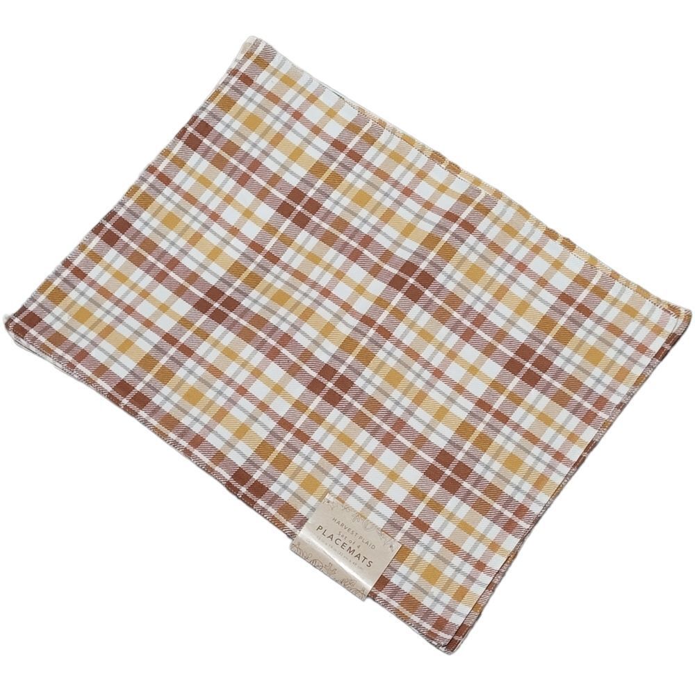 Harvest plaid set of placemats (4)
